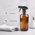 16 oz amber glass spray bottles with silicone sleeve Trigger sprayer for Cleaning Products